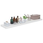 vidaXL Étagère murale flottante 2Pièces Blanc brillant 120x23 5x3 8cm MDF