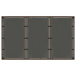 vidaXL Table de jardin avec dessus en verre marron résine tressée