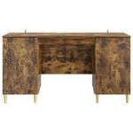 vidaXL Bureau Chêne fumé Bois d'ingénierie 142 5 x 50 x 75 cm