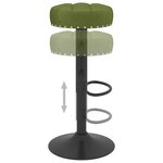 vidaXL Tabourets de bar lot de 2 vert clair velours