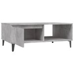 vidaXL Table basse Gris béton 90x60x35 cm Aggloméré