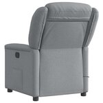 vidaXL Fauteuil de massage inclinable électrique gris clair tissu