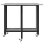 vidaXL Table à manger pliante avec roulettes 130 x 80 x 76 5 cm