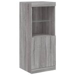 vidaXL Buffet avec lumières LED sonoma gris 41x37x100 cm