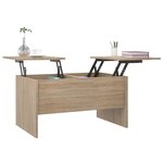 vidaXL Table basse chêne sonoma 80x50x42 5 cm bois d'ingénierie