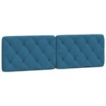 vidaXL Lit avec matelas bleu 160x200 cm velours