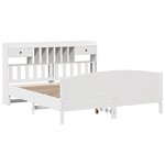 vidaXL Lit bibliothèque sans matelas blanc 180x200 cm bois pin massif