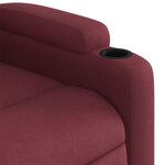 vidaXL Fauteuil inclinable électrique Rouge bordeaux Tissu