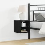 vidaXL Meuble TV 2 Pièces Noir 30 x 28 5 x 30 cm Bois d'ingénierie