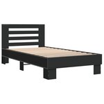 vidaXL Cadre de lit sans matelas noir 75x190 cm