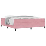 vidaXL Cadre de lit avec matelas Rose 180 x 200 cm tissu