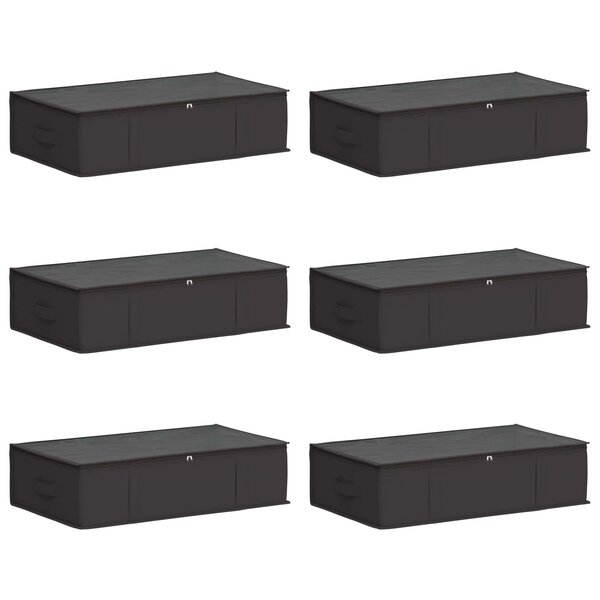 vidaXL Boîte de rangement avec fenêtre transparente 6 Pièces Anthracite