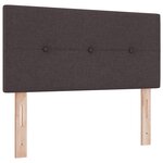 Lit sommier avec matelas vidaXL en marron foncé  90x200 cm  tissu