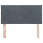vidaXL Tête de lit LED style blocs de diamant gris foncé  100 cm en velours