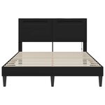 vidaXL Cadre de lit avec bandes LED Noir 120 x 190 cm Simili cuir