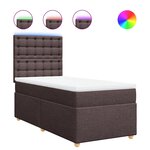 vidaXL Sommier à lattes de lit avec matelas Marron foncé 80x200 cm