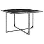 vidaXL Ensemble à manger d'extérieur 5Pièces coussins résine tressée gris