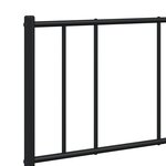vidaXL Cadre de lit métal avec tête de lit noir 120x190 cm