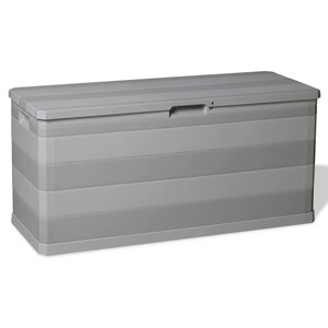 vidaXL Boîte de rangement de jardin gris 117x45x56 cm