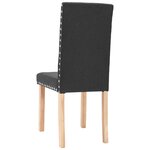 vidaXL Chaises à manger lot de 2 noir tissu