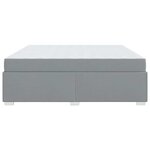 vidaXL Cadre de lit avec matelas Gris clair 200 x 200 cm tissu