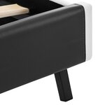 vidaXL Cadre de lit avec LED sans matelas Gris Similicuir 180x200 cm