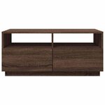 vidaXL Table basse avec lumières LED chêne marron 90x49x40 cm