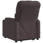 vidaXL Fauteuil inclinable de massage Marron foncé Tissu