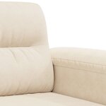 vidaXL Canapé à 3 places Beige 180 cm Tissu microfibre