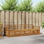 vidaXL Ensemble de canapés d'extérieur 3 Pièces Naturel