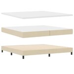 vidaXL Lit à ressorts avec matelas Crème 200 x 200 cm tissu