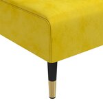 vidaXL Chaise longue jaune velours