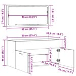 vidaXL Armoire de salle de bain et miroir vieux bois bois d'ingénierie