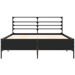 vidaXL Cadre de lit sans matelas noir 120x200 cm