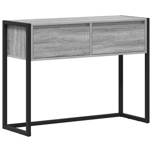 vidaXL Table d'appoint Gris Sonoma 100 x 36 x 75 cm Bois d'ingénierie