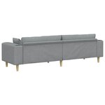 vidaXL Sofa en tissu avec coussin Gris clair 208 cm tissu