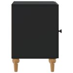vidaXL Cabinet de chevet 2 Pièces Noir 43 x 34 5 x 50 cm