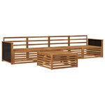 vidaXL Ensemble de canapés d'extérieur 5 pc Naturel
