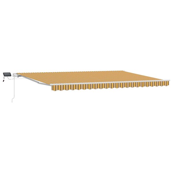 vidaXL Auvent rétractable Multicolore 500 × 300 cm Tissu et Aluminium