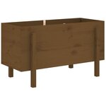 vidaXL Lit surélevé de jardin brun miel 101x50x57cm bois de pin massif