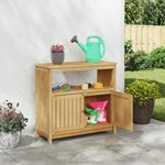 vidaXL Table console de jardin Acacia clair 80 x 35 x 75 cm
