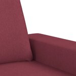 vidaXL Canapé à 3 places avec repose-pieds Rouge bordeaux 180 cm Tissu