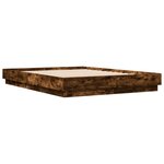 vidaXL Cadre de lit chêne fumé 120x200 cm bois d'ingénierie