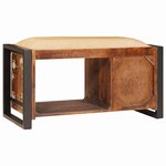 vidaXL Banc de Rangement Multicolore Bois massif de récupération