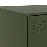 vidaXL Table basse vert olive 67x50x44 cm acier