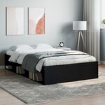 vidaXL Cadre de lit noir 120x190 cm petit double