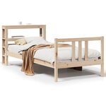 vidaXL Cadre de lit avec tête de lit sans matelas 75x190 cm