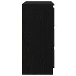 vidaXL Buffet chêne noir 80x35x76 cm bois d'ingénierie