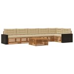 vidaXL Ensemble de canapés d'extérieur 7 Pièces Naturel et Beige
