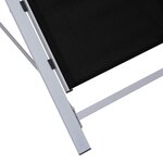 vidaXL Chaises longues lot de 2 avec table aluminium noir